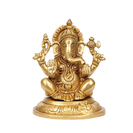 Brass Lotus Ganesha – 5