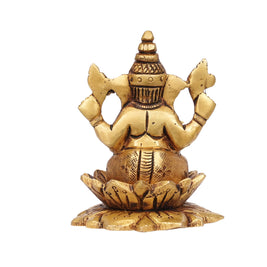 Brass Lotus Ganesha – 3