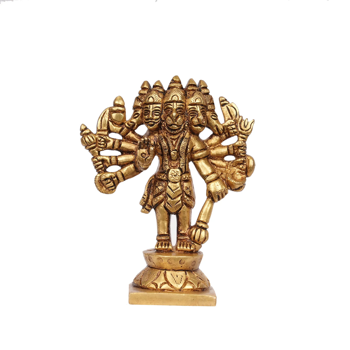 Brass Panchamukhi Hanuman Idol – 4