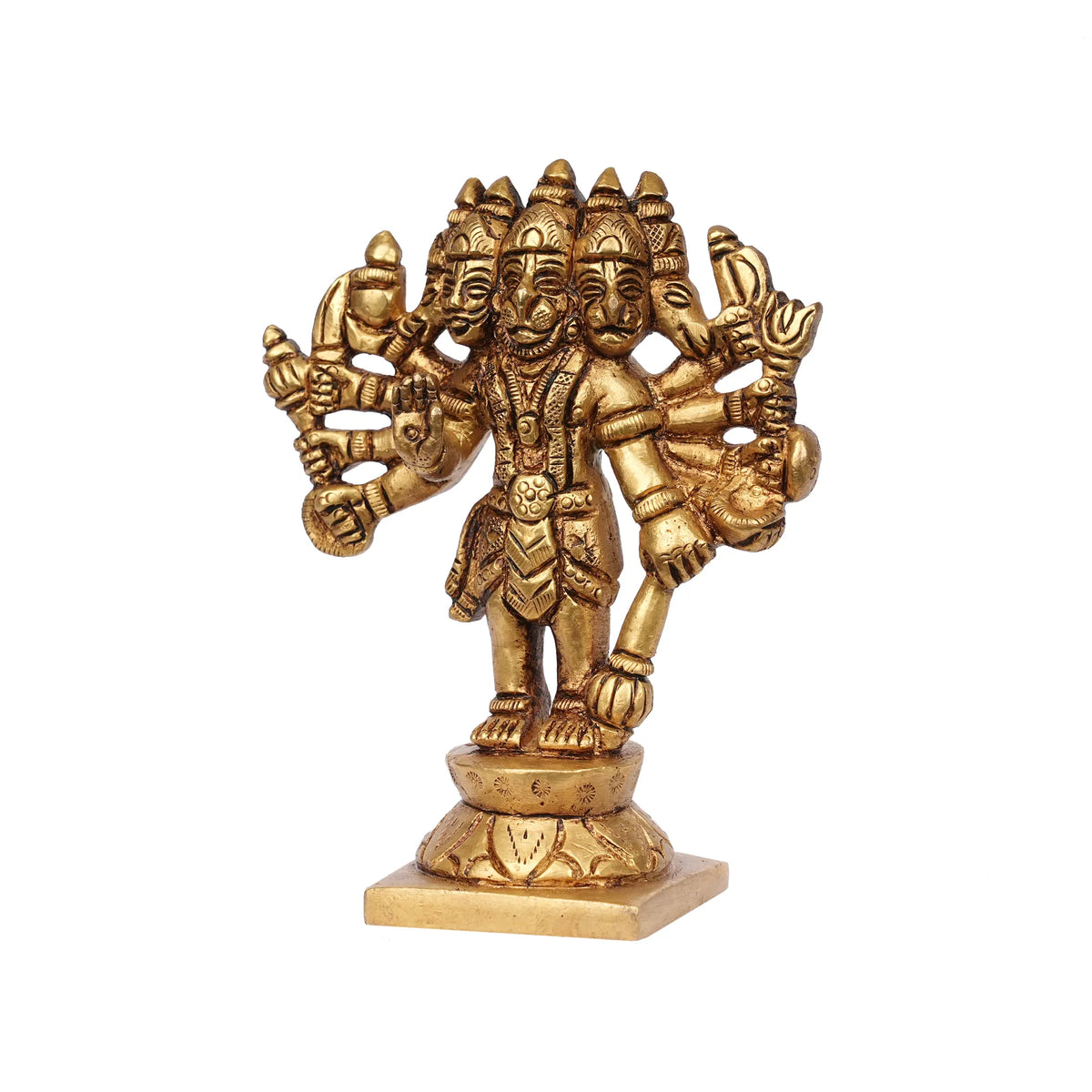 Brass Panchamukhi Hanuman Idol – 4