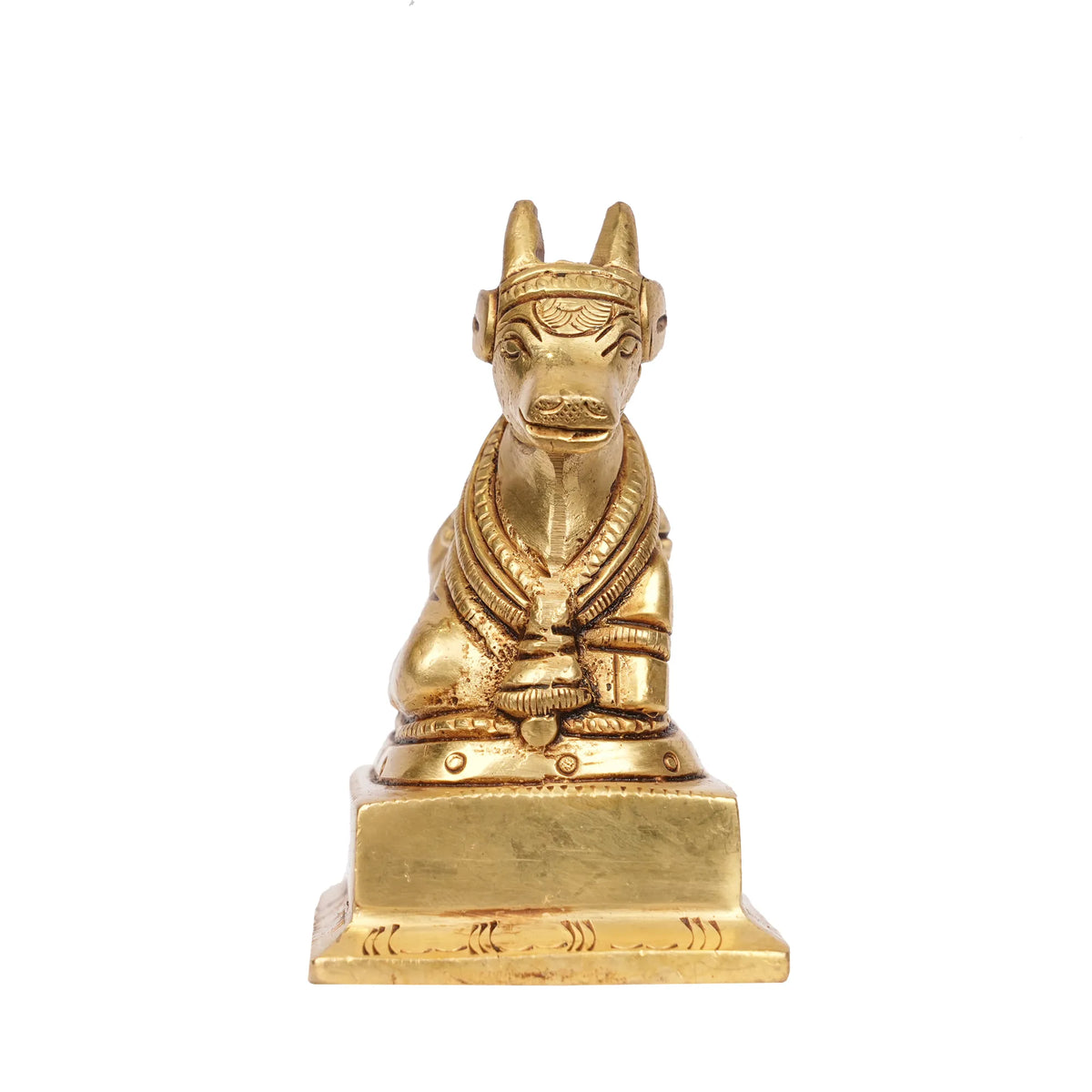 Brass Sitting Nandi Statue – 3.5