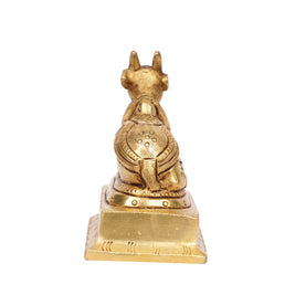 Brass Sitting Nandi Statue – 3.5