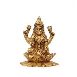 Brass Lotus Lakshmi Idol – 3