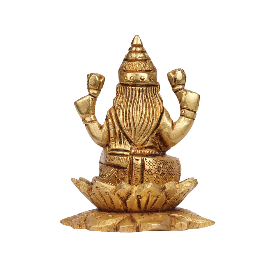Brass Lotus Lakshmi Idol – 3