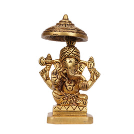 Brass Umbrella Ganesha – 4