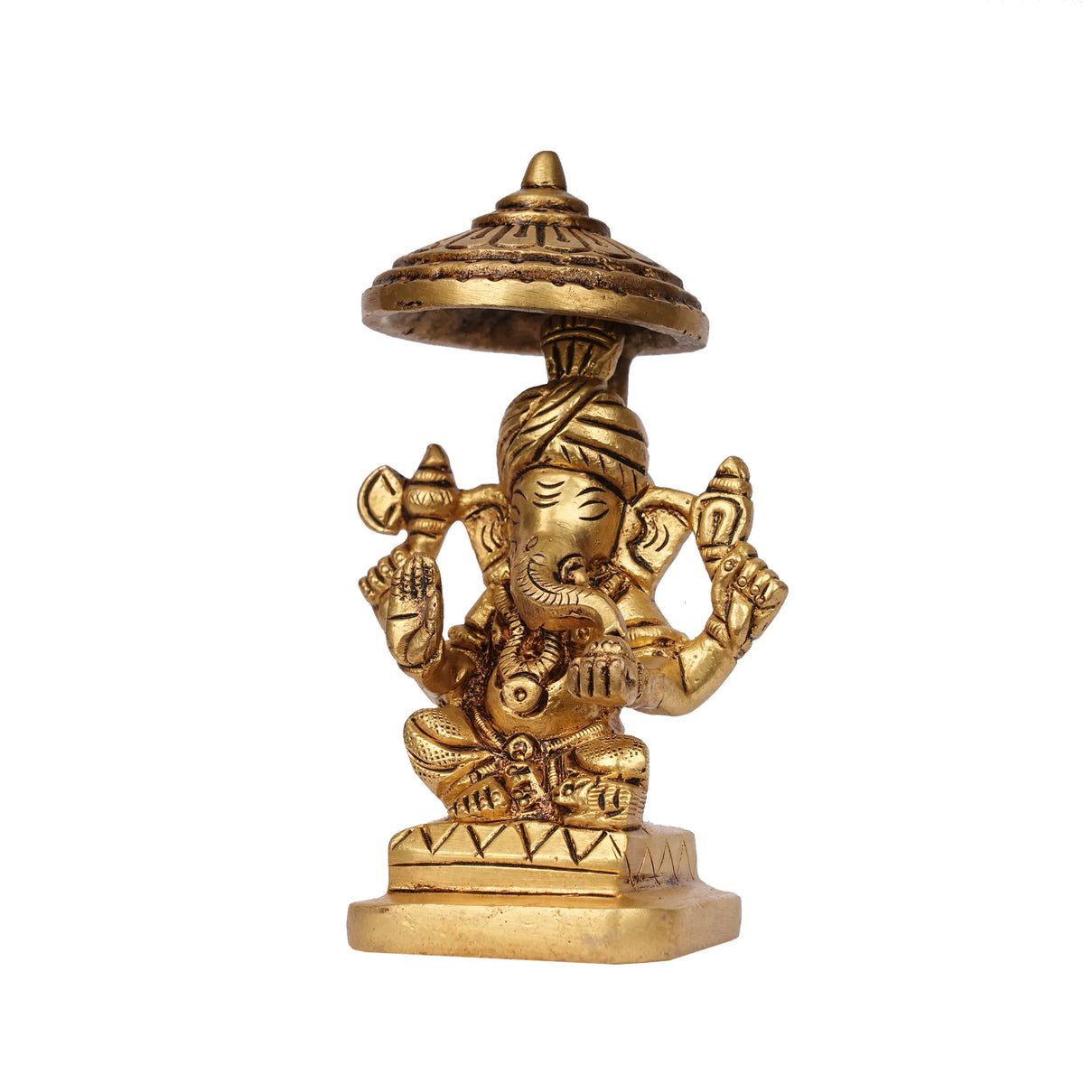 Brass Umbrella Ganesha – 4