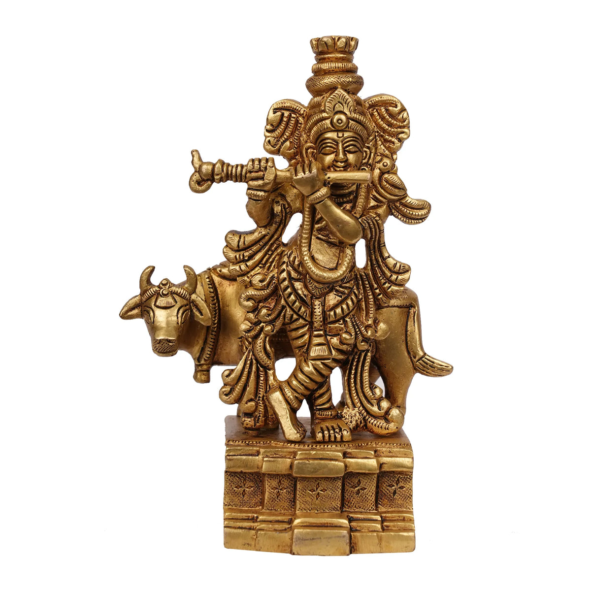 Brass Cow & Calf Statue – 6