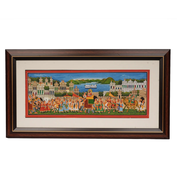 Silk Painting – King and Soldiers