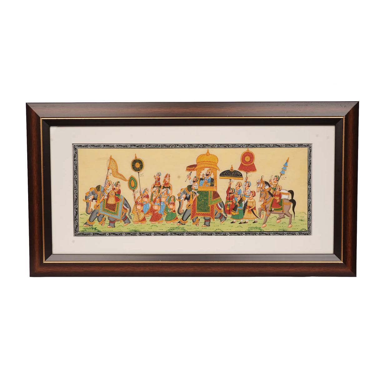 Cream-Coloured Silk Painting – King Theme