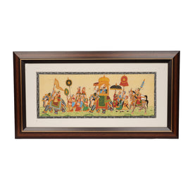 Cream-Coloured Silk Painting – King Theme