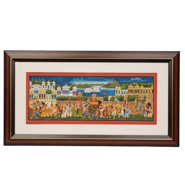 Silk Painting – King and Many Soldiers