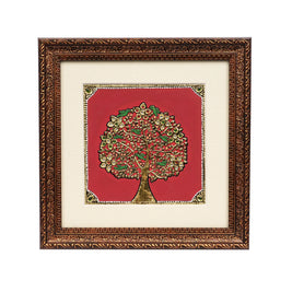 Handcrafted Traditional Tree Painting – 6 × 6 Inches