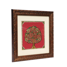 Handcrafted Traditional Tree Painting – 6 × 6 Inches