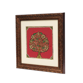 Handcrafted Traditional Tree Painting – 6 × 6 Inches