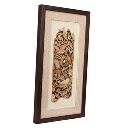 Handcrafted Wooden Mirror with Bird Design – 20