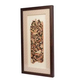 Handcrafted Wooden Mirror with Bird Design – 20