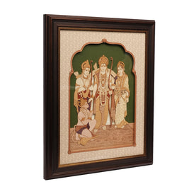 Wooden Ram Darbar Wall Décor – 16 × 13 Inch