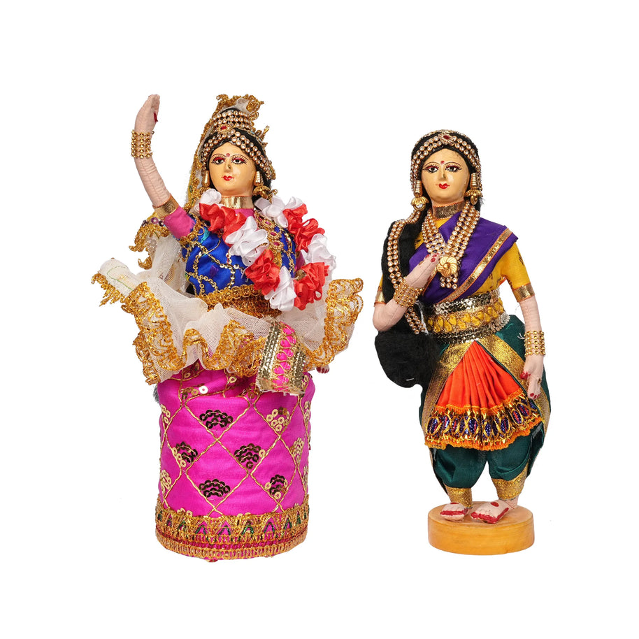 Handcrafted Traditional Assorted Dolls Pair.