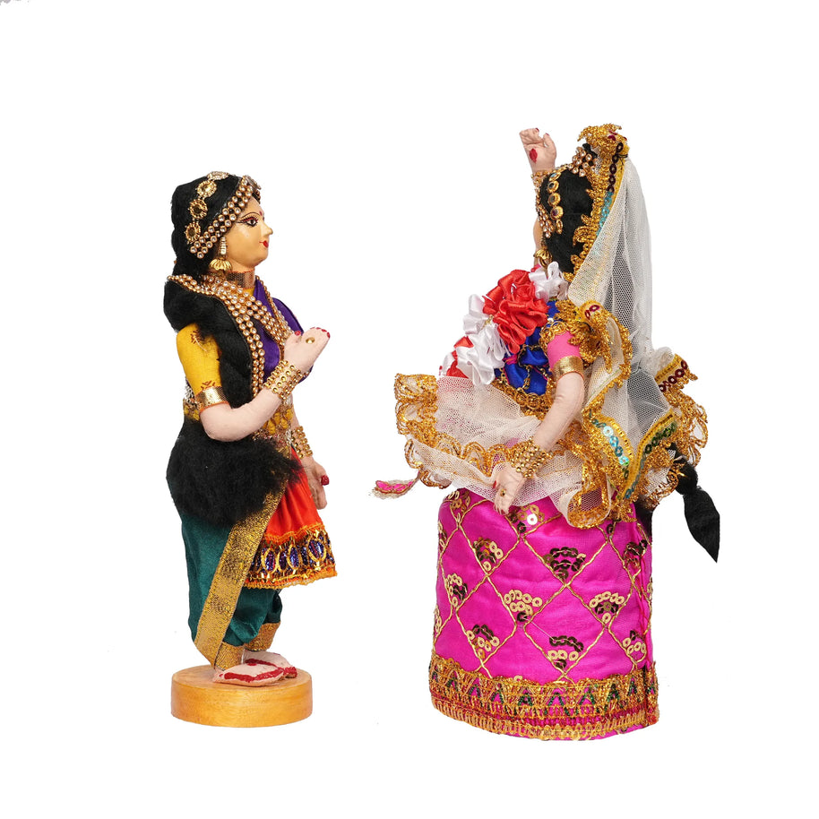 Handcrafted Traditional Assorted Dolls Pair.