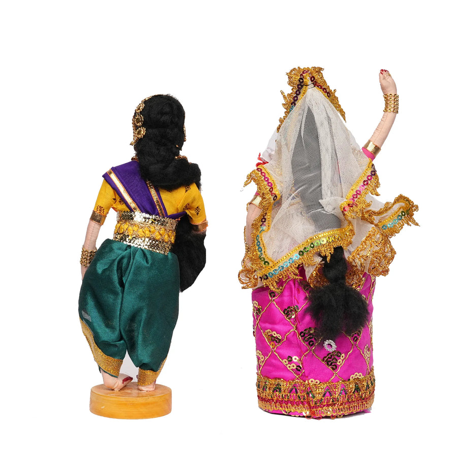 Handcrafted Traditional Assorted Dolls Pair.