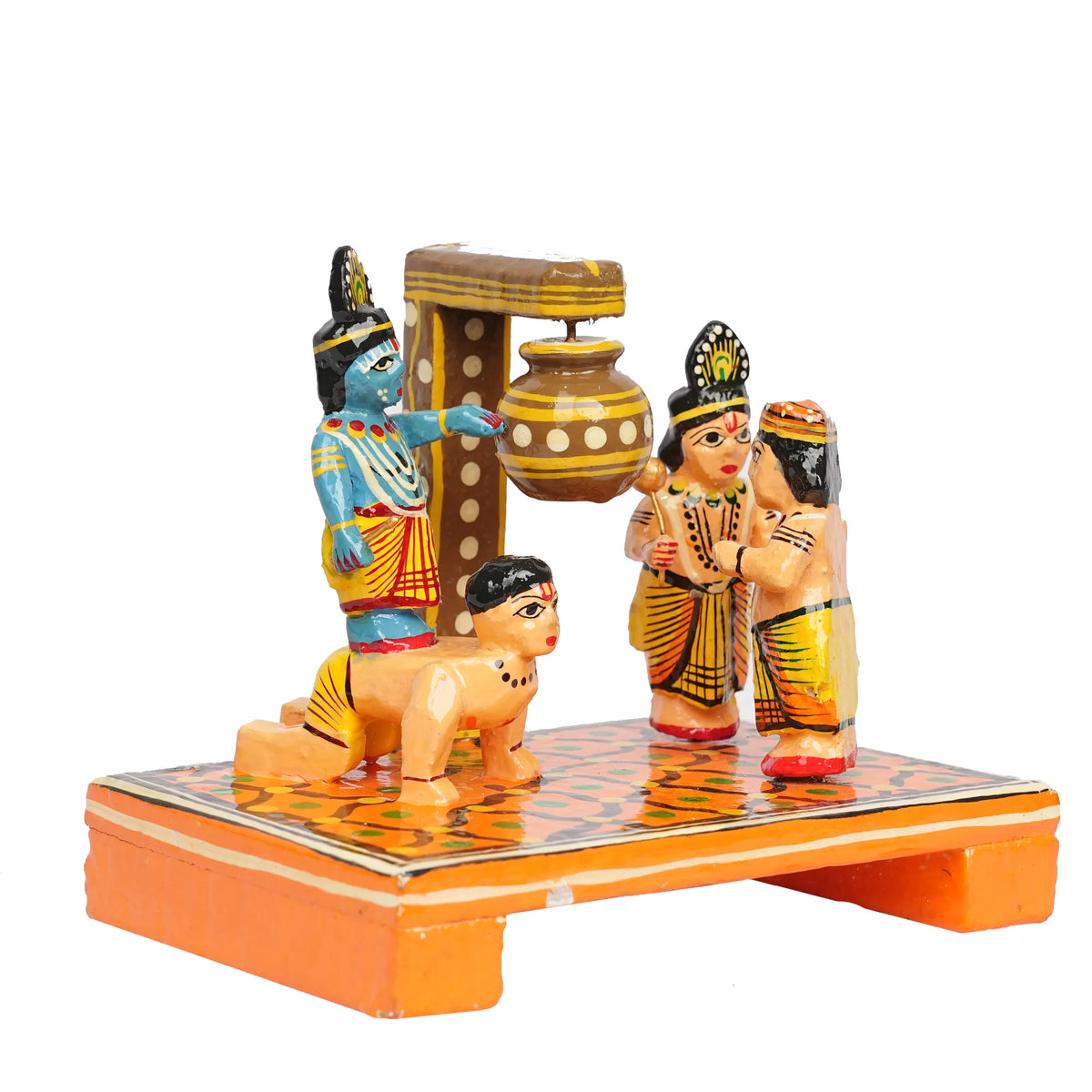 Handcrafted Wooden Krishna Story