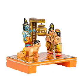 Handcrafted Wooden Krishna Story