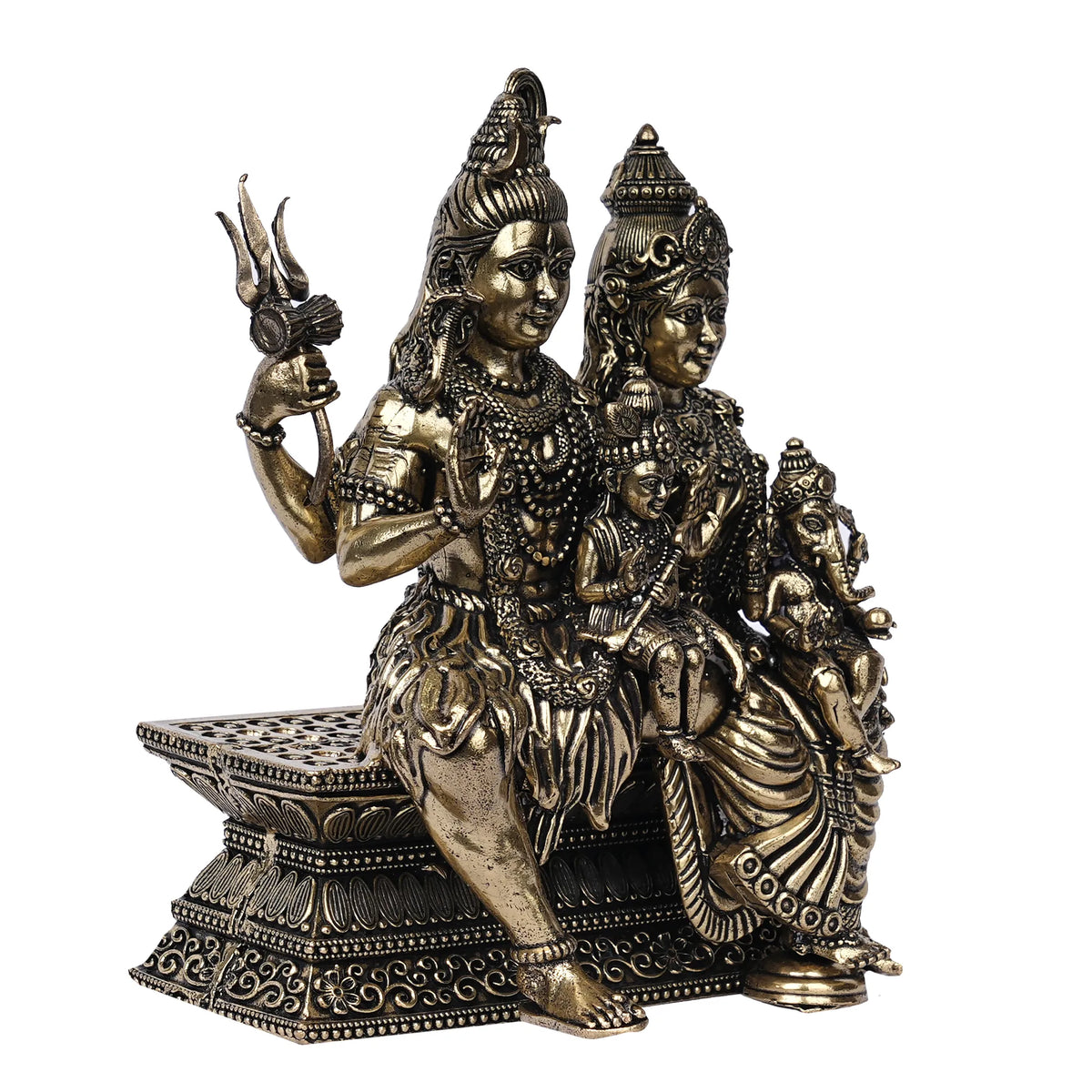 Brass Shiva Family Idol – 3.5 Height