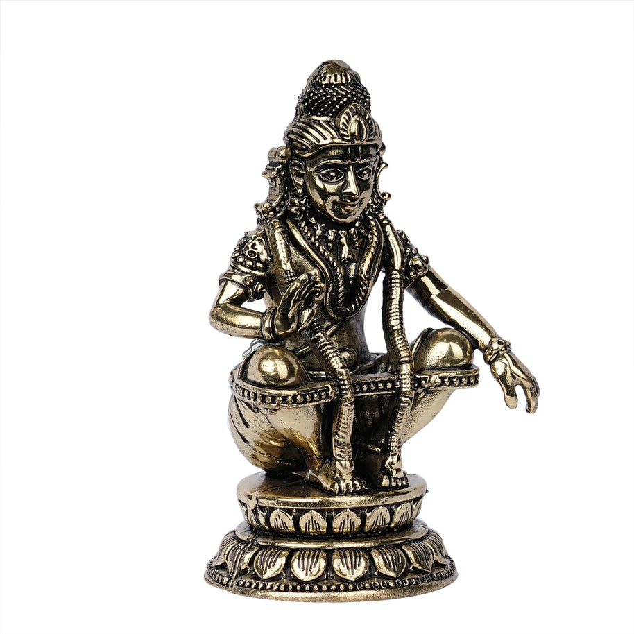Brass Ayyappa Swamy – 4" Height