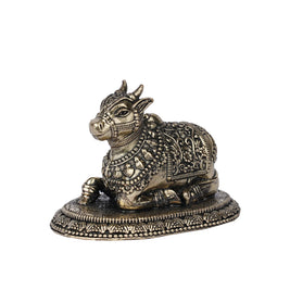 Brass Nandi Sitting Idol – 2