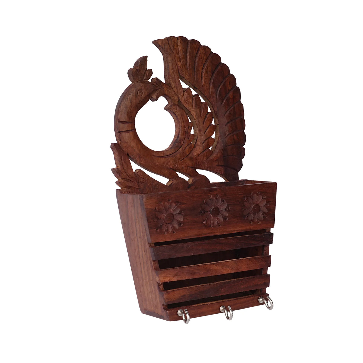 Wooden Letter Rack Cum Key Holder – 10