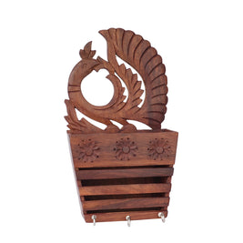 Wooden Letter Rack Cum Key Holder – 10