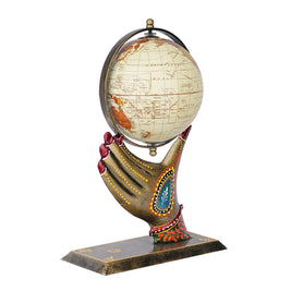 Metal Globe with Hand – 11