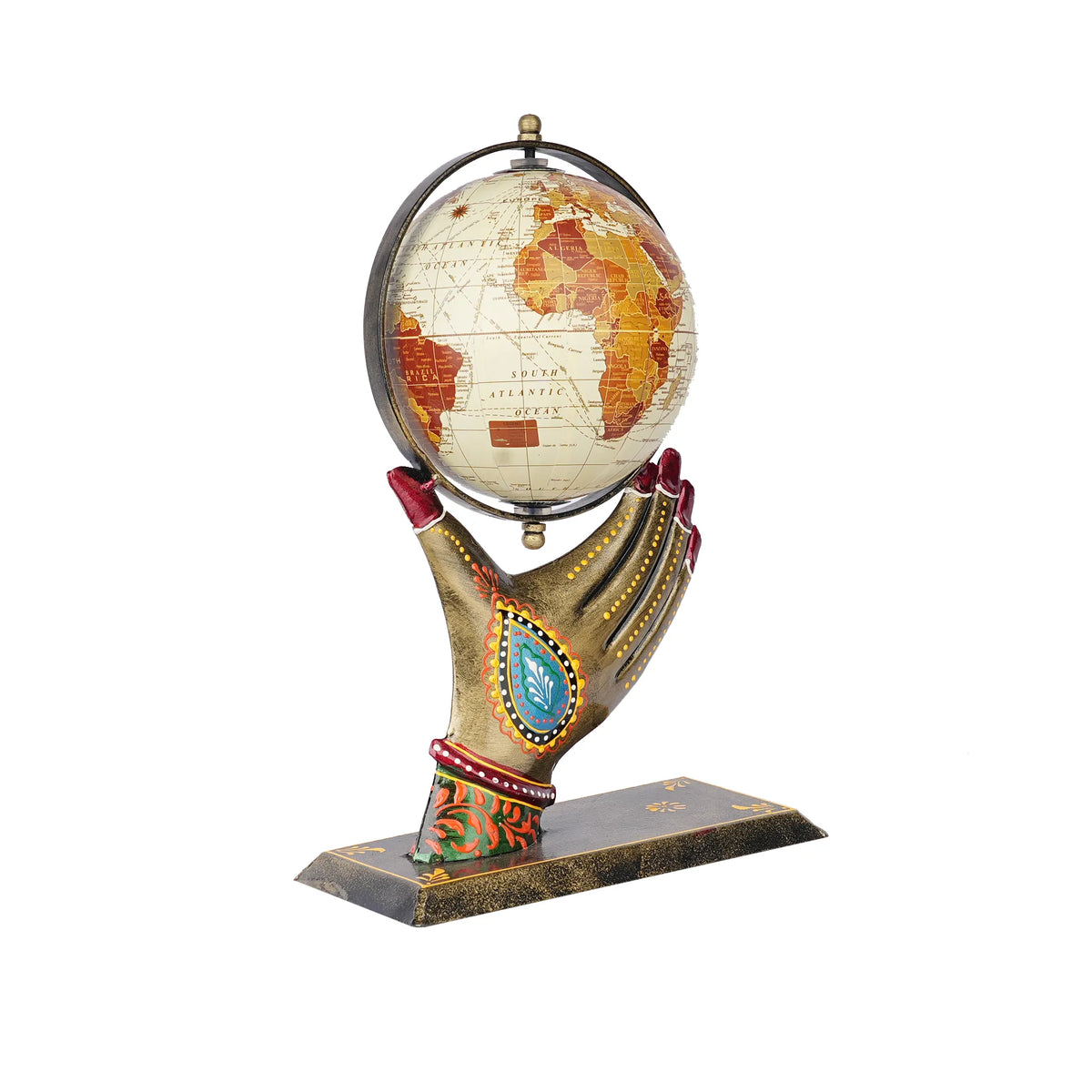 Metal Globe with Hand – 11