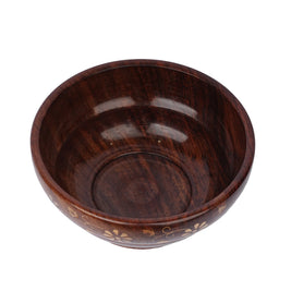 Wooden Bowl with Brass Work  – 6