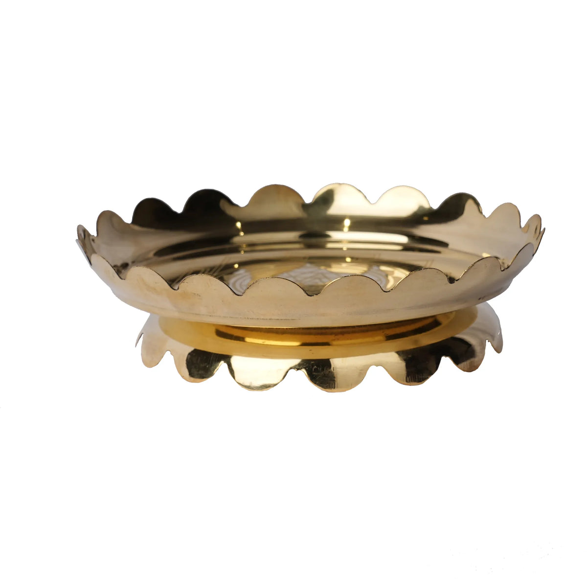 Brass Yantra Lotus Plate – 1.5