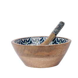 Wooden Bowl with Printed Design – 3