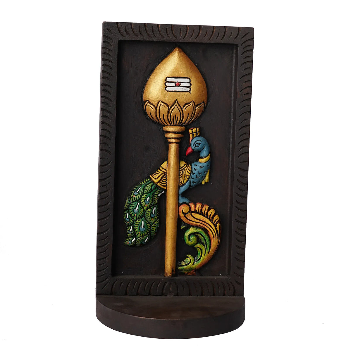 Wooden Vel Peacock Panel – 12