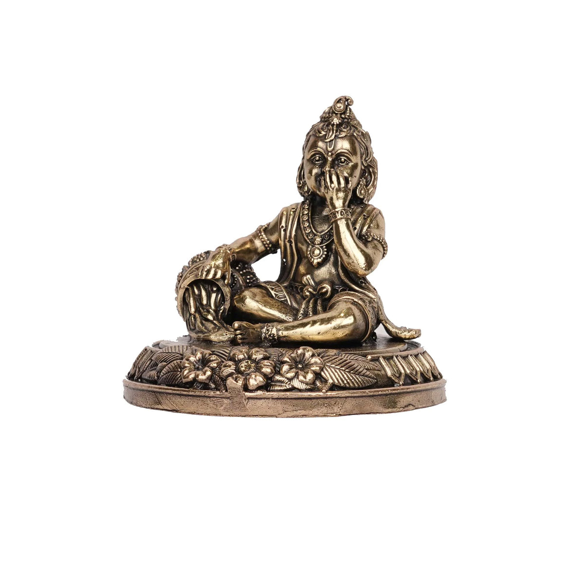 Handcrafted Brass Laddu Gopal Idol | Bal Gopal Krishna Statue – 3