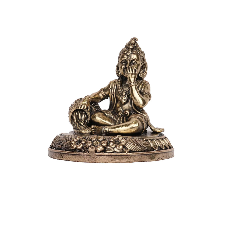 Handcrafted Brass Laddu Gopal Idol | Bal Gopal Krishna Statue – 3