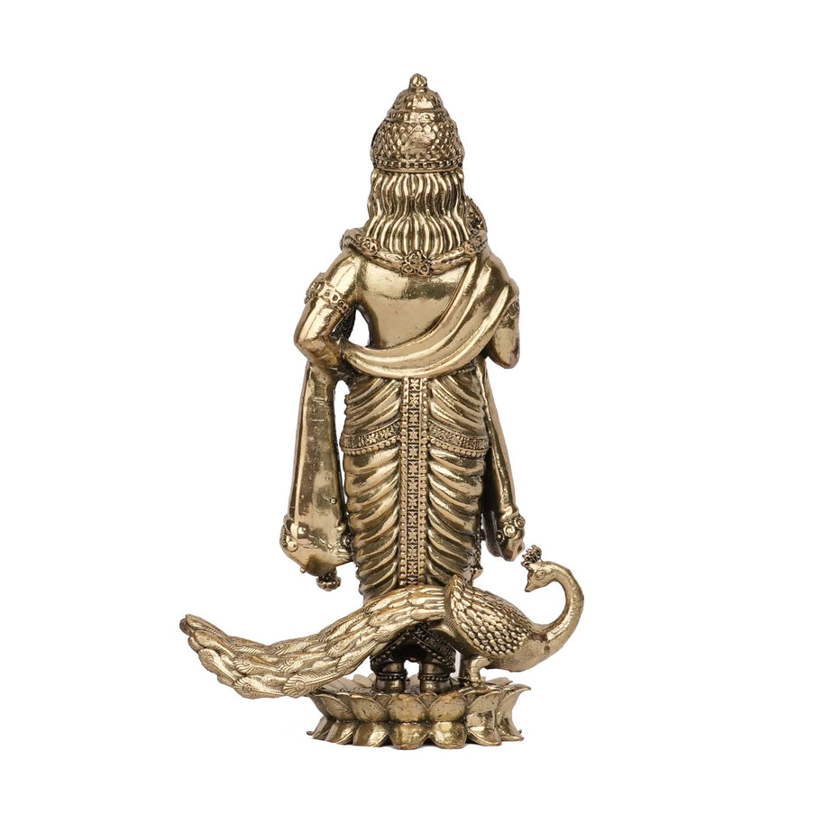 Brass Standing Murugan Idol for Home Temple & Pooja