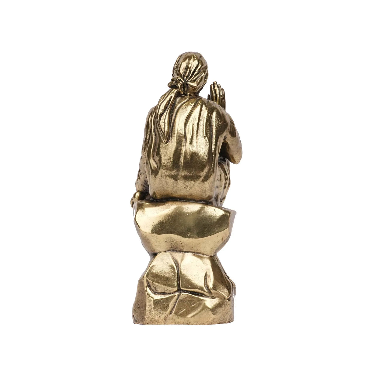 Handcrafted Brass Sitting Sai Baba Idol | Shirdi Sai Baba Statue – 5