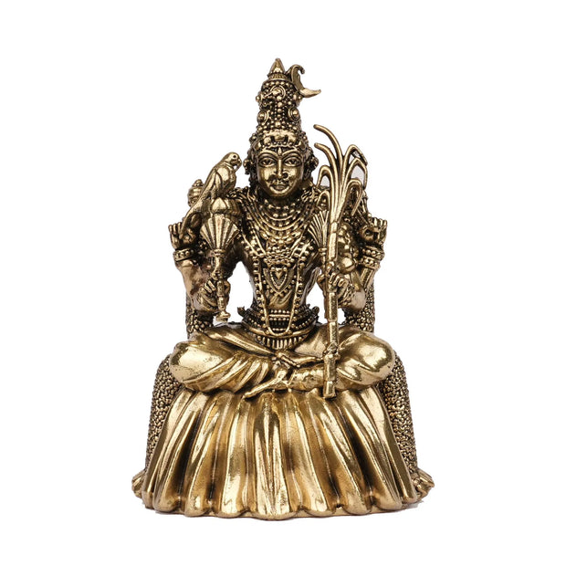 Handcrafted Brass Raja Rajeshwari Devi Idol | Goddess Statue – 4" Height