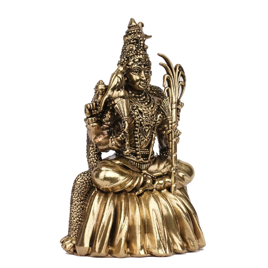 Handcrafted Brass Raja Rajeshwari Devi Idol | Goddess Statue – 4