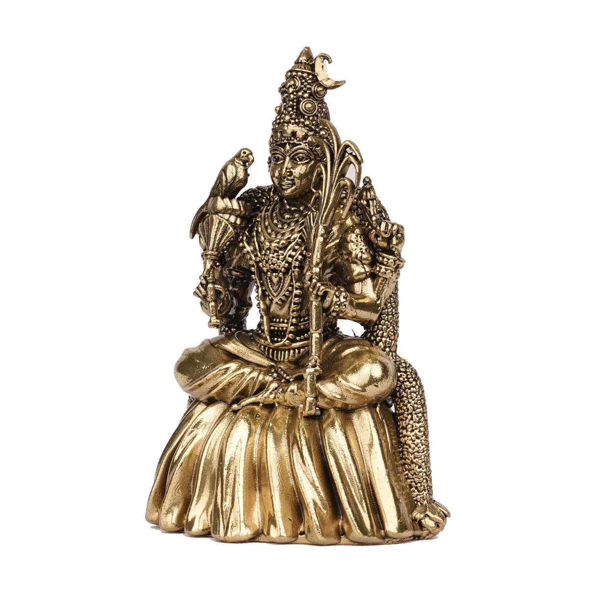 Handcrafted Brass Raja Rajeshwari Devi Idol | Goddess Statue – 4