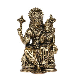 Handcrafted Brass Lakshmi Narasimha Idol | Lord Narasimha and  Goddess Lakshmi – 4