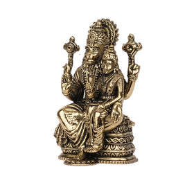 Handcrafted Brass Lakshmi Narasimha Idol | Lord Narasimha and  Goddess Lakshmi – 4