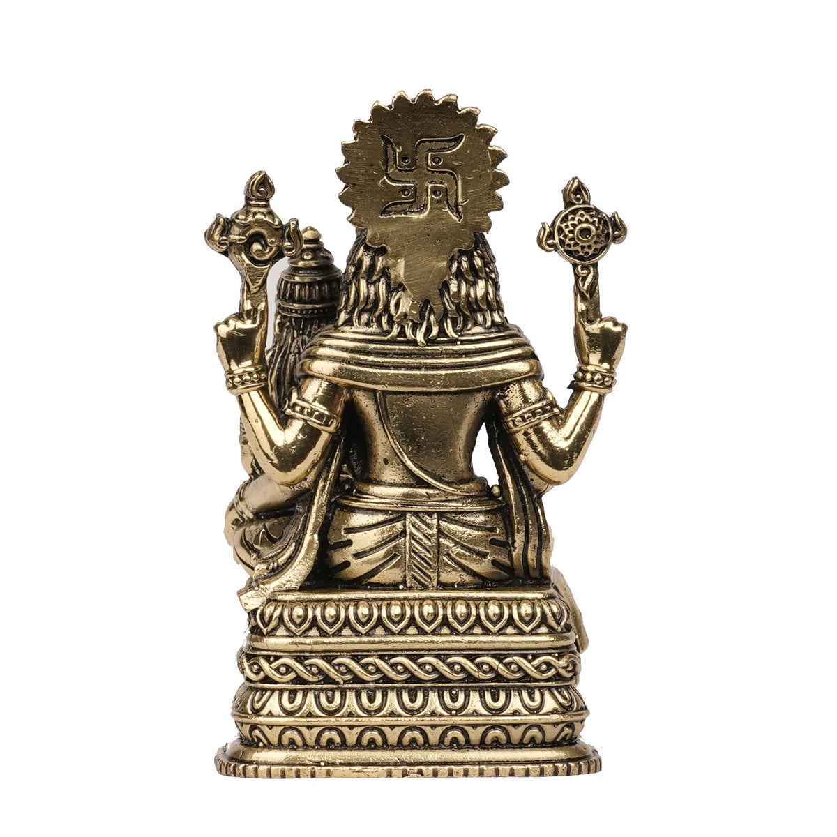 Handcrafted Brass Lakshmi Narasimha Idol | Lord Narasimha and  Goddess Lakshmi – 4