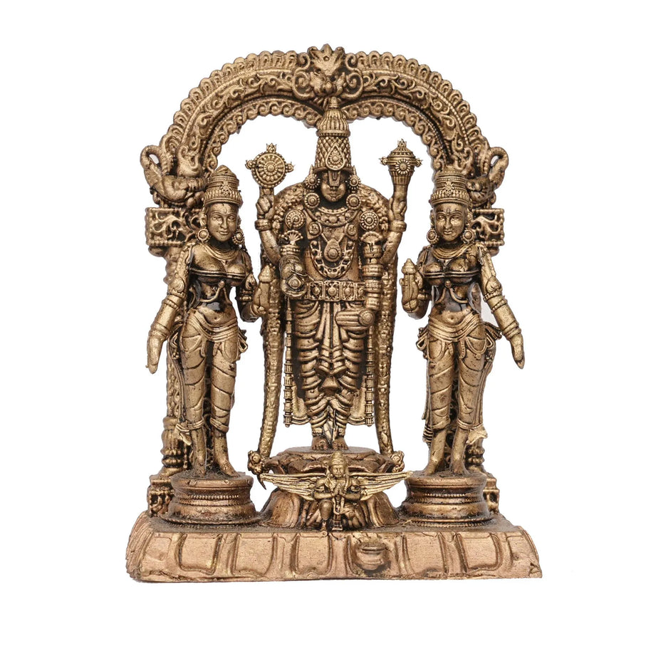 Handcrafted Brass Balaji Set | Lord Venkateswara Idol – 3" Height