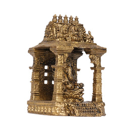 Handcrafted Brass Mantap Ganesha Idol | Lord Ganesha Statue for Pooja and  Decor – 3