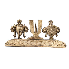 Handcrafted Brass Shank Chakra | Sacred Vishnu Symbols – 1.5
